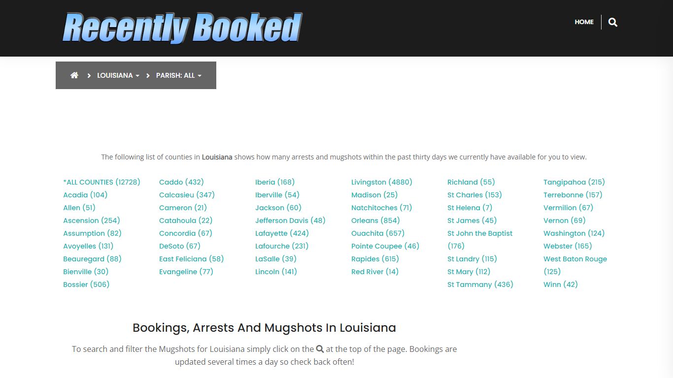 Bookings, Arrests and Mugshots in Red River Parish, Louisiana