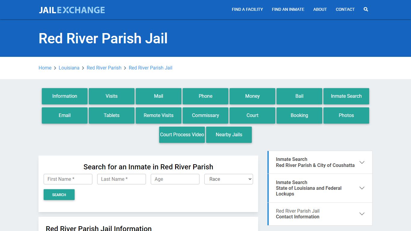 Red River Parish Jail Roster Lookup, LA, Inmate Search